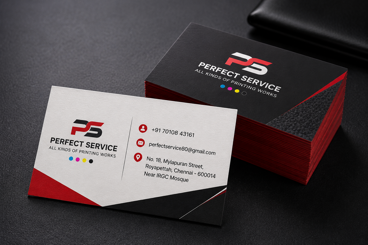 Perfect Service corporate printing — stationery, letterheads and business cards